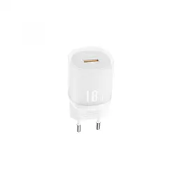 Зарядний пристрій адаптер живлення мікро XO L157 18 W 1 USB-A блок білий - мініатюра 2