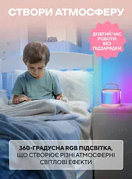 Портативна акумуляторна Bluetooth колонка з LED підсвічуванням TF USB Дитячий караоке та два бездротові мікрофони UKC K52 9657 - мініатюра 8