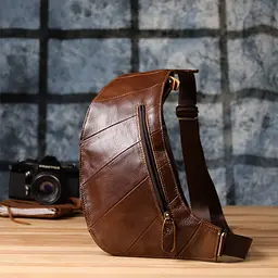 Чоловіча сумка через плече з натуральної шкіри Vintage 15х32х4 см sum0027482 - мініатюра 10