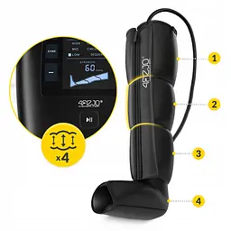 Апарат для пресотерапії та лімфодренажу 4FIZJO 4-и камерний ACTIVE-C4 (P-5905973406604) - мініатюра 6