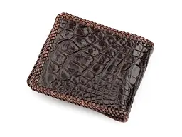 Портмоне 18229 з натуральної шкіри крокодила Коричневий 12х10 см CROCODILE LEATHER acs0032478 - мініатюра 2
