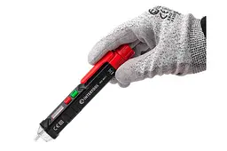 Детектор прихованого проведення тестер напруги безконтактний Intertool 12-1000В LED - мініатюра 5