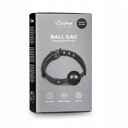 Кляп Ball Gag With Pvc Ball - Black Easytoys - мініатюра 3