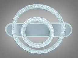 Стельова LED-люстра Diasha 9711/500+300WH, кришталь, димер, пульт, 80 W, 62 см, 13-20m2 - мініатюра 3