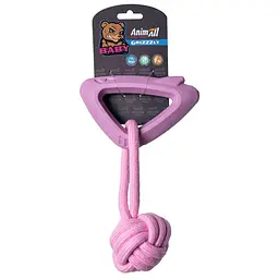 Іграшка AnimAll GrizZzly Baby акула з канатом рожева лаванда 15.8×10.2×2.8 см