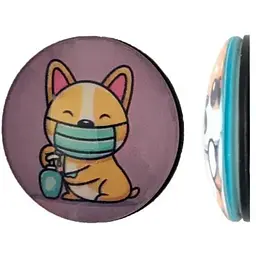 Тримач Поп Сокет New Glass (Скло) Puppy Corgi №21