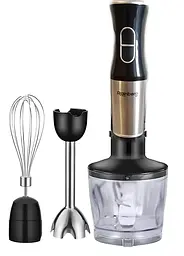 Занурювальний блендер 4в1 Rainberg RB-6211 600 Вт мультифункціональний ручний блендер, міксер та подрібнювач з чашею