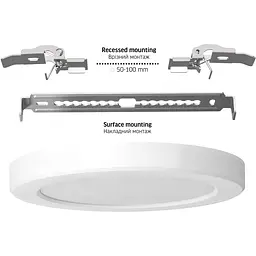 Світильник LED Videx круглий DL6R 12W 3000K-4000K-6500K White (VL-DL6R-12CW) - мініатюра 4