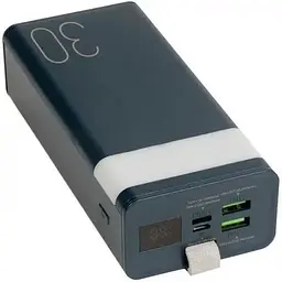 Зовнішній акумулятор Remax RPP-320 Chinen 30000mAh LED чорний RPP-320 - мініатюра 2