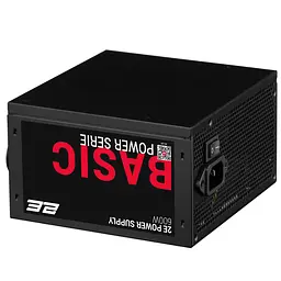 2E Блок живлення Basic Power (600W), 80%, 120мм, 1xMB 24pin(20+4), 1xCPU 8pin(4+4), 3xMolex, 4xSATA, 2xPCIe 8pin(6+2) - мініатюра 5