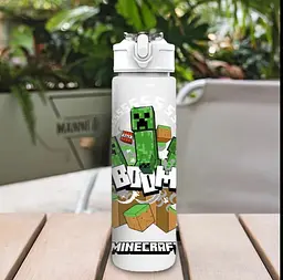 Пляшка для води Minecraft з трубочкою 750 мл    