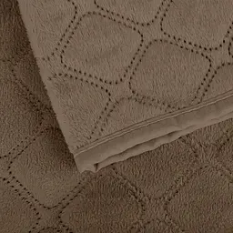 Покривало ТЕП євро-максі Velour Ромб круглий 4-00518_22386 240х260 см капучино - мініатюра 6