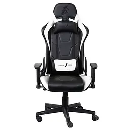 Крісло для геймерів 1stPlayer FK2 Black White (FK2-BKWH)