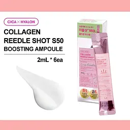 Концентрована сироватка зі спікулами VT Cosmetics Collagen Reedle Shot S50 Facial Boosting First Ampoule 2 мл (VTC123) - мініатюра 4
