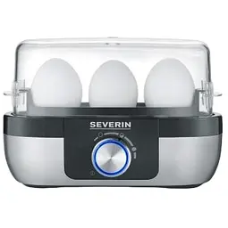 Яйцеварка Severin 270 Вт на 3 яйця сіро-чорна (EK3163)