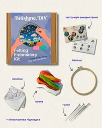 Набір для валяння картини з вовни Зоряна ніч Brushme EFL004 Різнокольоровий shop (9995482469944) - мініатюра 2