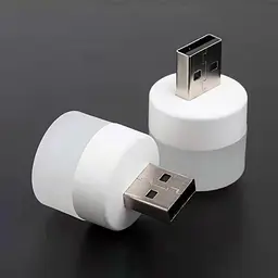 USB LED лампочка циліндрична, тепле світло біла - мініатюра 3