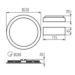 Стельовий світильник Kanlux ROUNDA V2 LED18W-WW-W (28935) - мініатюра 3