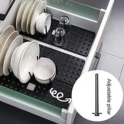 Телескопічна сушарка Drawer Organizer з індивідуальною конфігурацією - сушарка для посуду Drawer Organizer - мініатюра 4