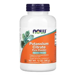 Калий Potassium Citrate Pure Powder 340 g NOW vit0005805