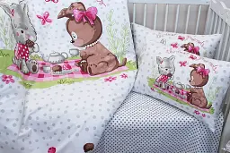 Комплект постільної білизни в ліжечко Tag Tekstil Best frends white для немовлят - мініатюра 2