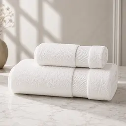 Набір білих махрових рушників LoveYouHome Hotel Collection, 50×80 + 75×150 см - мініатюра 2