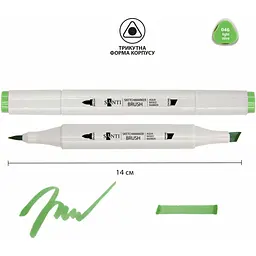 Маркер акварельний Santi sketch SM-46 світло-оливковий 6 шт. (390587) - мініатюра 2