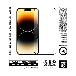 Захисне 3D скло для Apple iPhone 16 Pro, Icon 3D, загартоване, 9H, загартоване скло, повне проклеювання, протиударне, глянсове з олеофобним покриттям, на весь екран, сумісне з чохлами, проста установка, ArmorStandart (ARM78028) - мініатюра 2