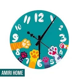 Настенные часы AMIRI HOME VG1001 "Лапки" 28 см. бесшумные без стекла (VG1001)