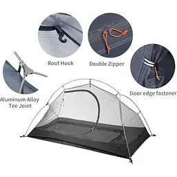 Туристичний намет Naturehike Cycling 1 NH18A095-D Dark Blue (6927595737743) [169324] - мініатюра 4
