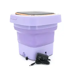 Пральна машина H576 MINI P, складана, 9л, 12В, 25Вт, 1.2кг, LED-індикатор, електронне управління, 29,5*29,5(14.5)мм, пластик, фіолетовий - мініатюра 4