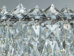 Підвісна кришталева LED люстра Diasha 582/500CH хром 47 см 66 W 3 режими світла - мініатюра 7