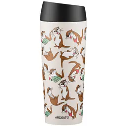 Термокухоль Ardesto Coffee Time Yorkie нержавіюча сталь 450 мл бежевий (AR2645OT)