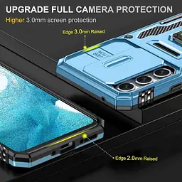 Ударостійкий чохол Camshield Army Ring для Samsung Galaxy A57 5G Блакитний / Light Blue - мініатюра 6