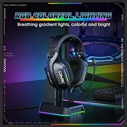 Навушники Onikuma геймерські дротові X-12 Pro з мікрофоном та RGB підсвіткою ігрова гарнітура для ПК - мініатюра 5