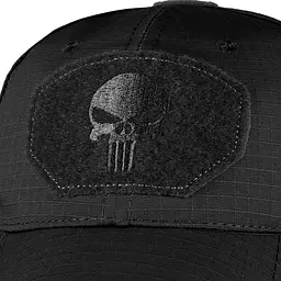 Бейсболка тактична "Punisher" Rip-Stop Black - мініатюра 4