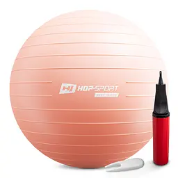 Фітбол Hop-Sport 75см рожевий + насос 2020 - мініатюра 1