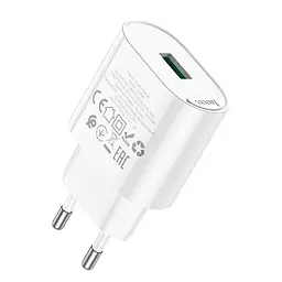 Зарядний пристрій Hoco C109A USB QC 18W білий - мініатюра 4