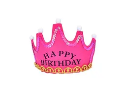 Аксесуар для волосся METR корона малиновий HAPPY BIRTHDAY FG231106025P
