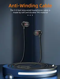Навушники MAS CARNEY USB C TI3, вбудований цифровий чипсет, мікрофон, пульт дистанційного керування, металеві навушники - мініатюра 2