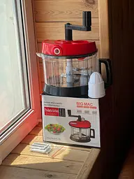 Овочерізка кухонний подрібнювач BIG MAC Hand cranked vegetable slicer AND LY-974 - мініатюра 2
