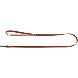 Повідець одинарний Collar, шкіра, з прошивкою, S, 122х1,4 см, коричневий - мініатюра 2