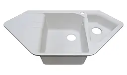Кухонна мийка Adamant Spirit 1000x500x225 білий 353223, Білий - мініатюра 2