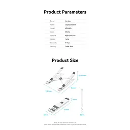 Підставка до ноутбука VENTION Laptop X-type Stand White ABS 83-170мм (KDNW0) - мініатюра 11