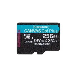 Карта пам'яті Kingston 256GB microSDXC Canvas Go! Plus UHS-I U3 V30 A2 Class 10 (SDCG4/256GBSP) SDCG4/256GBSP