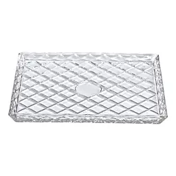 Блюдо для закусок Lirmartur скляне 24,5*20,5*2 см, diamond Yiwu HP-YH-39 - мініатюра 4