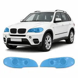 Антигравійна захисна бронеплівка за лекалами для BMW X5 E70 2006-2013 - оптика (фари та ПТФ)