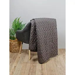 Покривало стьобане Home Line 160x210 см шоколадне (178206) - мініатюра 2