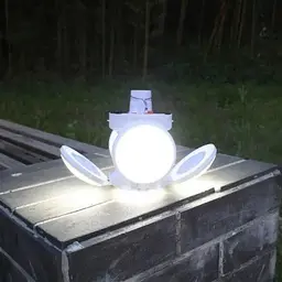 Акумуляторна кемпінгова LED-лампа з сонячною панелью Bailong 100W BL-2029 USB - мініатюра 4