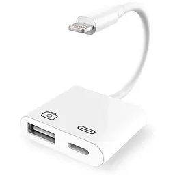 OTG-адаптер Sounce 2-в-1 для iPhone та iPad із підтримкою заряджання